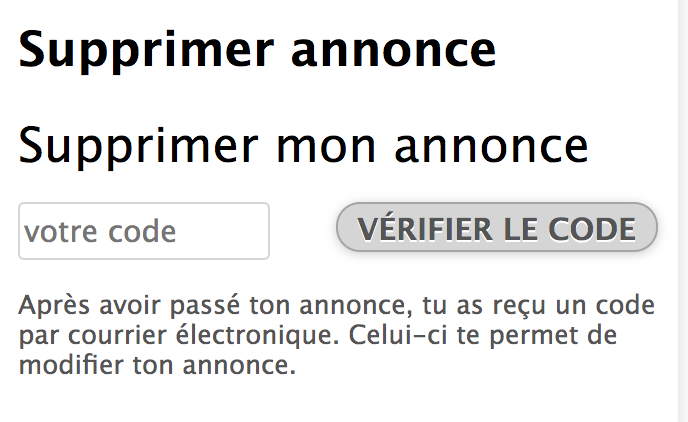 Comment puis-je supprimer mon annonce ?