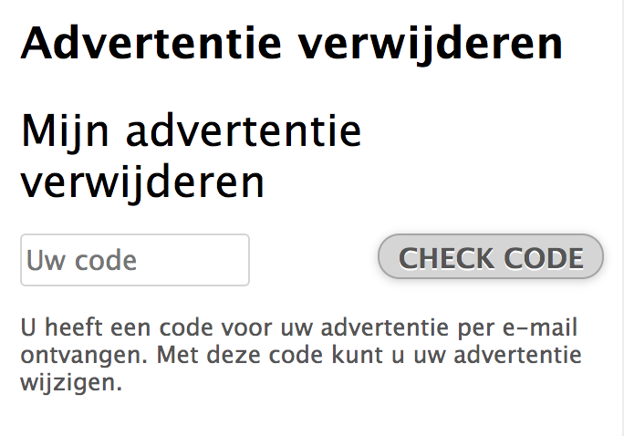 Hoe kan ik mijn advertentie verwijderen?